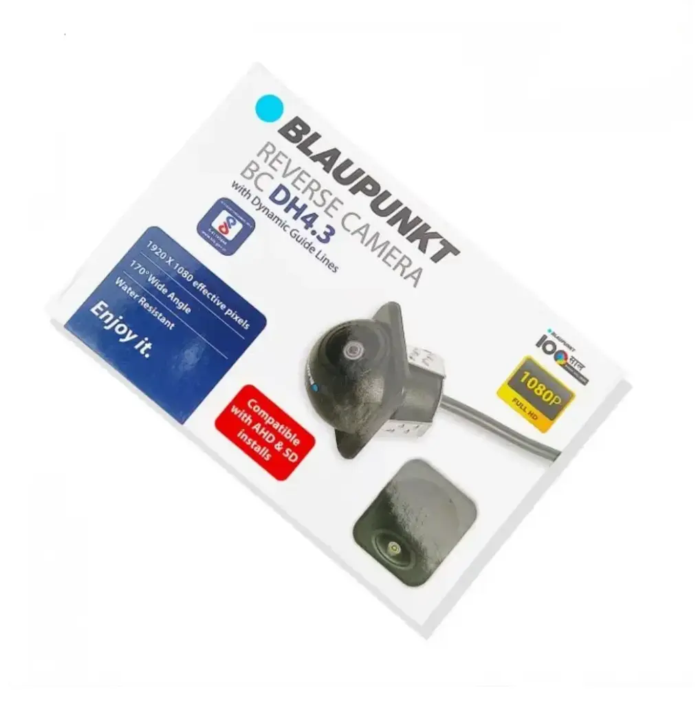 Blaupunkt Universal OE Fitment Type Rear Number Plate Camera with SD Picture Quality & Dynamic Guidelines BC DH4.3
